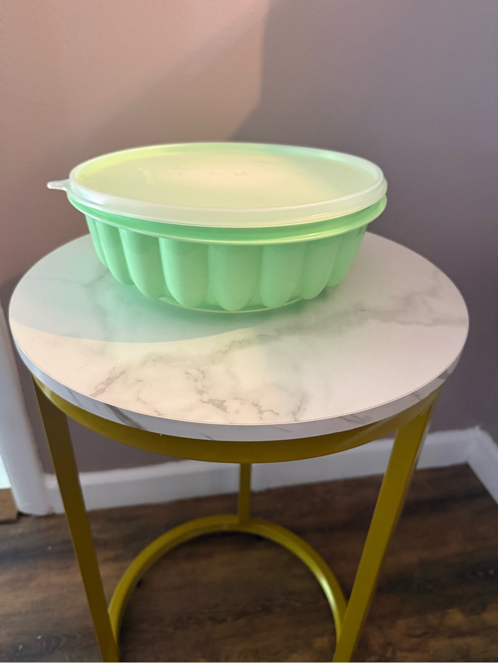Vintage Tupperware Jello Mold Mint Green Bowl with Lid